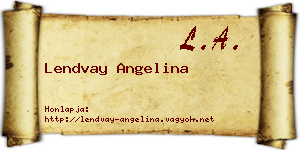 Lendvay Angelina névjegykártya